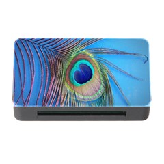 Nature Bird Wing Texture Animal Male Wildlife Decoration Pattern Line Green Color Blue Colorful Memory Card Reader With Cf by Vaneshart