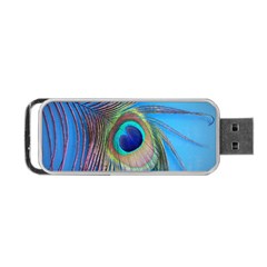 Nature Bird Wing Texture Animal Male Wildlife Decoration Pattern Line Green Color Blue Colorful Portable Usb Flash (one Side)