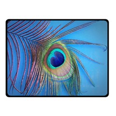 Nature Bird Wing Texture Animal Male Wildlife Decoration Pattern Line Green Color Blue Colorful Double Sided Fleece Blanket (small)  by Vaneshart