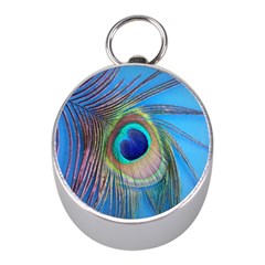 Nature Bird Wing Texture Animal Male Wildlife Decoration Pattern Line Green Color Blue Colorful Mini Silver Compasses by Vaneshart