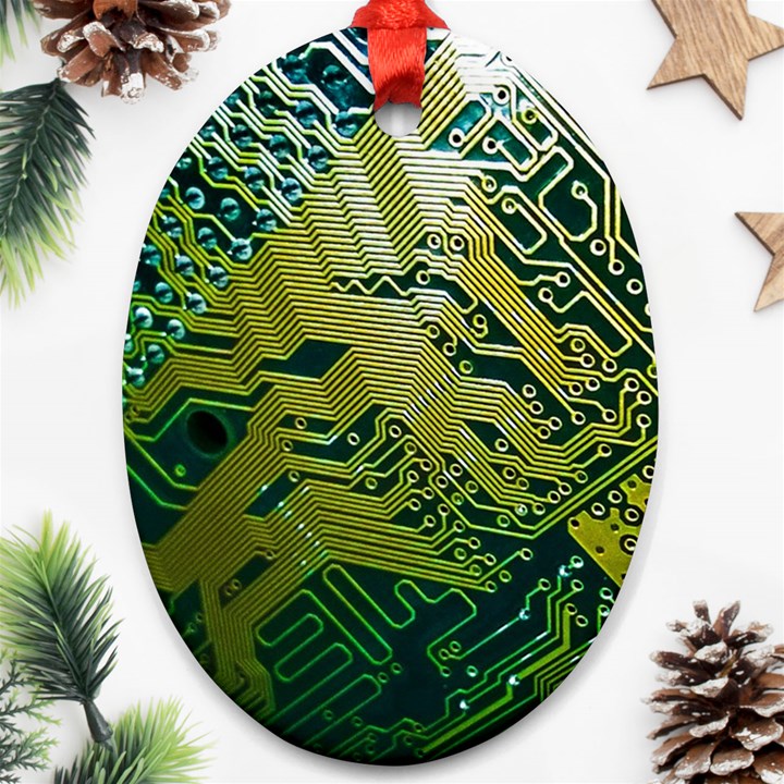 Laptop Computer Technology Leaf Line Green Biology Communication Electronics Illustration Informatio Ornament (Oval)