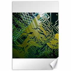 Laptop Computer Technology Leaf Line Green Biology Communication Electronics Illustration Informatio Canvas 20  X 30  by Vaneshart