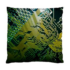 Laptop Computer Technology Leaf Line Green Biology Communication Electronics Illustration Informatio Standard Cushion Case (one Side) by Vaneshart