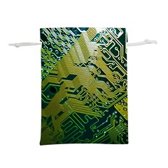 Laptop Computer Technology Leaf Line Green Biology Communication Electronics Illustration Informatio Lightweight Drawstring Pouch (l) by Vaneshart