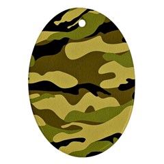 Fabric Army Camo Pattern Ornament (oval) by Vaneshart