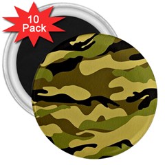 Fabric Army Camo Pattern 3  Magnets (10 Pack)  by Vaneshart