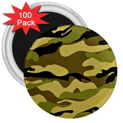 Fabric Army Camo Pattern 3  Magnets (100 Pack) by Vaneshart