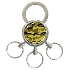 Fabric Army Camo Pattern 3-ring Key Chain by Vaneshart