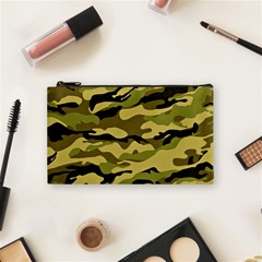 Fabric Army Camo Pattern Cosmetic Bag (small) by Vaneshart