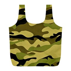 Fabric Army Camo Pattern Full Print Recycle Bag (l) by Vaneshart