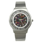 Awesome Abstract Pattern Stainless Steel Watch Front