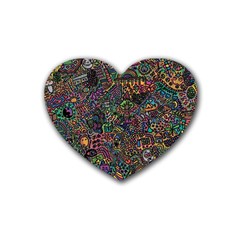 Awesome Abstract Pattern Heart Coaster (4 Pack)  by Vaneshart