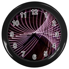 Light Sunlight Spiral Flower Line Color Electricity Circle Lightpaint Symmetry Shape  Macro   Wall Clock (black) by Vaneshart