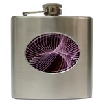 Light Sunlight Spiral Flower Line Color Electricity Circle Lightpaint Symmetry Shape  Macro   Hip Flask (6 oz) Front