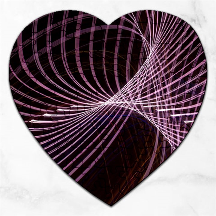 Light Sunlight Spiral Flower Line Color Electricity Circle Lightpaint Symmetry Shape  Macro   Jigsaw Puzzle (Heart)