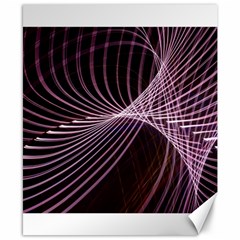 Light Sunlight Spiral Flower Line Color Electricity Circle Lightpaint Symmetry Shape  Macro   Canvas 8  X 10  by Vaneshart