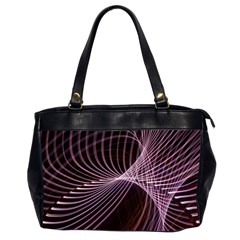 Light Sunlight Spiral Flower Line Color Electricity Circle Lightpaint Symmetry Shape  Macro   Oversize Office Handbag (2 Sides) by Vaneshart