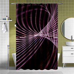 Light Sunlight Spiral Flower Line Color Electricity Circle Lightpaint Symmetry Shape  Macro   Shower Curtain 48  X 72  (small)  by Vaneshart