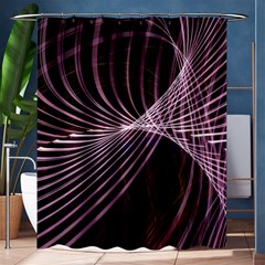 Light Sunlight Spiral Flower Line Color Electricity Circle Lightpaint Symmetry Shape  Macro   Shower Curtain 60  X 72  (medium)  by Vaneshart