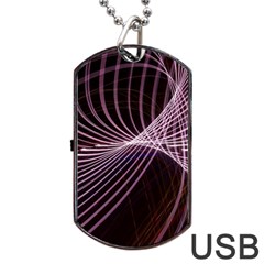 Light Sunlight Spiral Flower Line Color Electricity Circle Lightpaint Symmetry Shape  Macro   Dog Tag Usb Flash (one Side) by Vaneshart