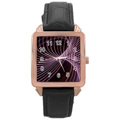 Light Sunlight Spiral Flower Line Color Electricity Circle Lightpaint Symmetry Shape  Macro   Rose Gold Leather Watch  by Vaneshart