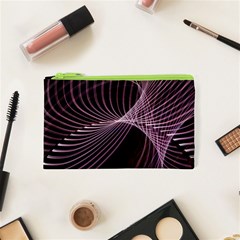 Light Sunlight Spiral Flower Line Color Electricity Circle Lightpaint Symmetry Shape  Macro   Cosmetic Bag (xs) by Vaneshart