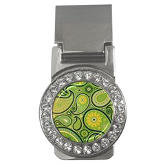 Texture Leaf Pattern Line Green Color Colorful Yellow Circle Ornament Font Art Illustration Design  Money Clips (cz)  by Vaneshart