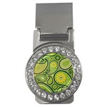 Texture Leaf Pattern Line Green Color Colorful Yellow Circle Ornament Font Art Illustration Design  Money Clips (CZ)  Front