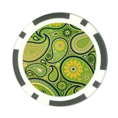 Texture Leaf Pattern Line Green Color Colorful Yellow Circle Ornament Font Art Illustration Design  Poker Chip Card Guard by Vaneshart