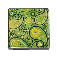 Texture Leaf Pattern Line Green Color Colorful Yellow Circle Ornament Font Art Illustration Design  Memory Card Reader (square 5 Slot) by Vaneshart