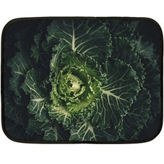 Plant Leaf Flower Green Produce Vegetable Botany Flora Cabbage Macro Photography Flowering Plant Fleece Blanket (mini) by Vaneshart