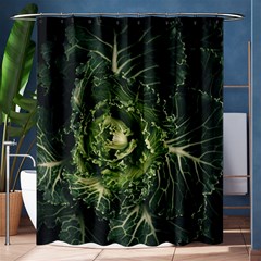 Plant Leaf Flower Green Produce Vegetable Botany Flora Cabbage Macro Photography Flowering Plant Shower Curtain 60  X 72  (medium)  by Vaneshart