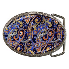 Vintage Retro Texture Decoration Pattern Color Circle Ornament Art Design Bright Symmetry Style  Belt Buckles by Vaneshart