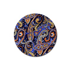 Vintage Retro Texture Decoration Pattern Color Circle Ornament Art Design Bright Symmetry Style  Magnet 3  (round) by Vaneshart