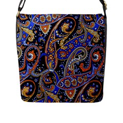 Vintage Retro Texture Decoration Pattern Color Circle Ornament Art Design Bright Symmetry Style  Flap Closure Messenger Bag (l) by Vaneshart