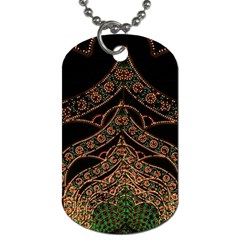 Light Night Christmas Christmas Decoration Symmetry Fantasia Oropesadelmar Castelln Iluminacin Bombi Dog Tag (one Side) by Vaneshart