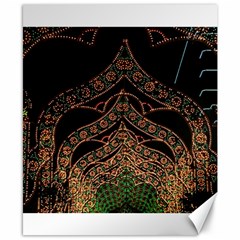 Light Night Christmas Christmas Decoration Symmetry Fantasia Oropesadelmar Castelln Iluminacin Bombi Canvas 8  X 10  by Vaneshart