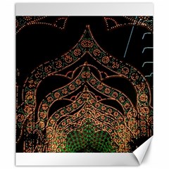 Light Night Christmas Christmas Decoration Symmetry Fantasia Oropesadelmar Castelln Iluminacin Bombi Canvas 20  X 24  by Vaneshart