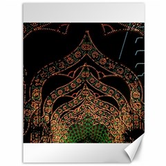 Light Night Christmas Christmas Decoration Symmetry Fantasia Oropesadelmar Castelln Iluminacin Bombi Canvas 36  X 48  by Vaneshart