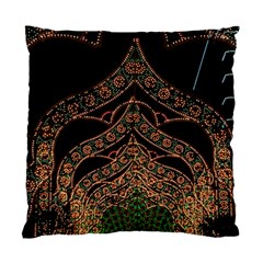 Light Night Christmas Christmas Decoration Symmetry Fantasia Oropesadelmar Castelln Iluminacin Bombi Standard Cushion Case (one Side) by Vaneshart