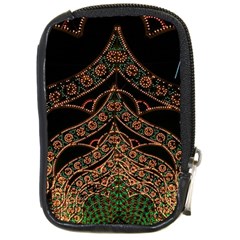 Light Night Christmas Christmas Decoration Symmetry Fantasia Oropesadelmar Castelln Iluminacin Bombi Compact Camera Leather Case by Vaneshart