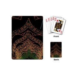 Light Night Christmas Christmas Decoration Symmetry Fantasia Oropesadelmar Castelln Iluminacin Bombi Playing Cards Single Design (mini) by Vaneshart