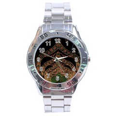 Light Night Christmas Christmas Decoration Symmetry Fantasia Oropesadelmar Castelln Iluminacin Bombi Stainless Steel Analogue Watch by Vaneshart