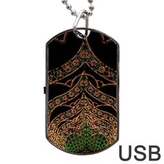 Light Night Christmas Christmas Decoration Symmetry Fantasia Oropesadelmar Castelln Iluminacin Bombi Dog Tag Usb Flash (one Side) by Vaneshart