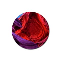 Flower Purple Petal Red Color Pink Hdr Magenta Lowerantelopecanyon Antelopecanyon Macro Photography Rubber Round Coaster (4 Pack)  by Vaneshart