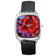 Flower Purple Petal Red Color Pink Hdr Magenta Lowerantelopecanyon Antelopecanyon Macro Photography Square Metal Watch by Vaneshart