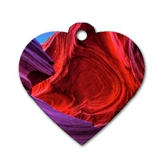 Flower Purple Petal Red Color Pink Hdr Magenta Lowerantelopecanyon Antelopecanyon Macro Photography Dog Tag Heart (two Sides) by Vaneshart