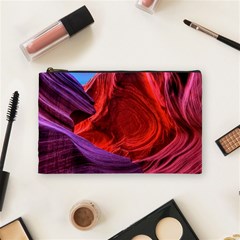 Flower Purple Petal Red Color Pink Hdr Magenta Lowerantelopecanyon Antelopecanyon Macro Photography Cosmetic Bag (medium) by Vaneshart