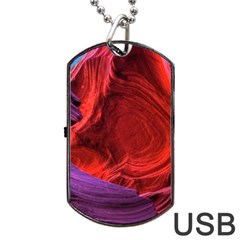 Flower Purple Petal Red Color Pink Hdr Magenta Lowerantelopecanyon Antelopecanyon Macro Photography Dog Tag Usb Flash (one Side) by Vaneshart