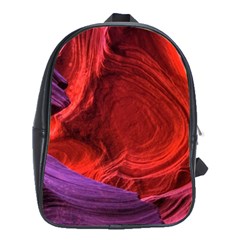 Flower Purple Petal Red Color Pink Hdr Magenta Lowerantelopecanyon Antelopecanyon Macro Photography School Bag (xl) by Vaneshart